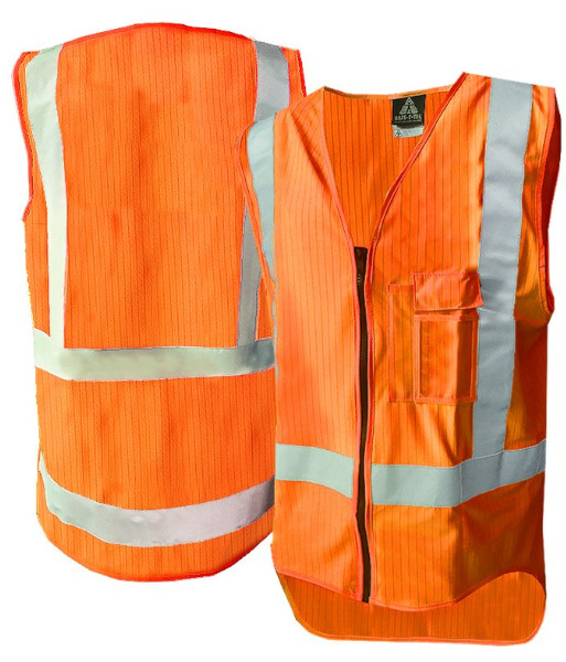 AVEST600 Esko Hi Vis ARCSHIELD® Flame Retardant TTMC Day/Night H-Back Vest, Orange, Sizes S to 8XL
