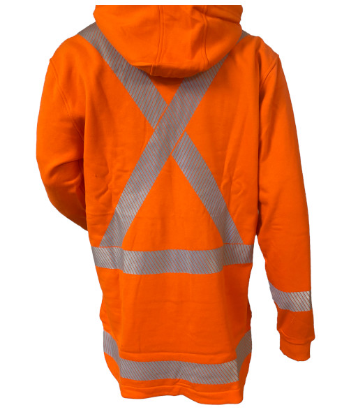841289 Safe-T-Tec Flame Retardant 22cal TTMC-W22 Day/Night 410gsm Cotton Hoodie, Orange, Sizes S to 8XL