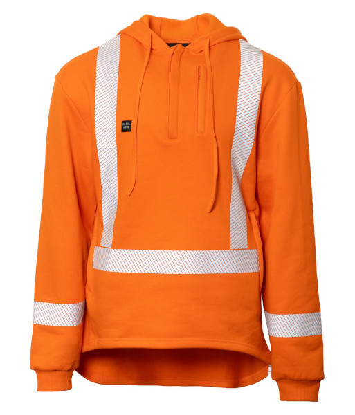 841289 Esko Hi-Vis Flame Retardant 22cal TTMC-W22 Day/Night 410gsm Cotton Hoodie, Orange, Sizes S to 8XL