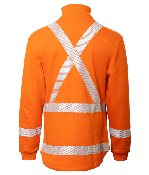 841299 Esko Hi-Vis Flame Retardant 22cal TTMC-W22 Day/Night 410gsm Polar Fleece, Orange, Sizes S to 8XL