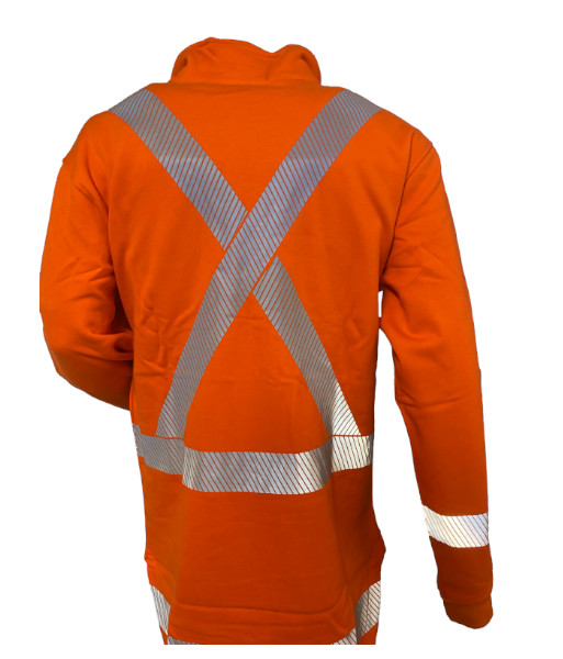 841299 Safe-T-Tec Flame Retardant 22cal TTMC-W22 Day/Night 410gsm Polar Fleece, Orange, Sizes S to 8XL