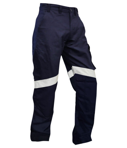 861251 Safe-T-Tec Flame Retardant 8.8cal 185gsm RIPSTOP Light Weight Cargo Pants, Navy, Sizes 77 to 127