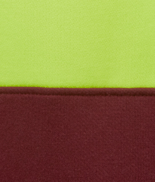 6HVFH JB’s Hi Vis Day Only Half Zip Fleecy, Lime/Maroon, Sizes S to 5XL