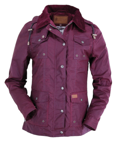 2184 Outback Oilskin Womens Jill-a-Roo Jacket, Berry, Sizes S to 2XL