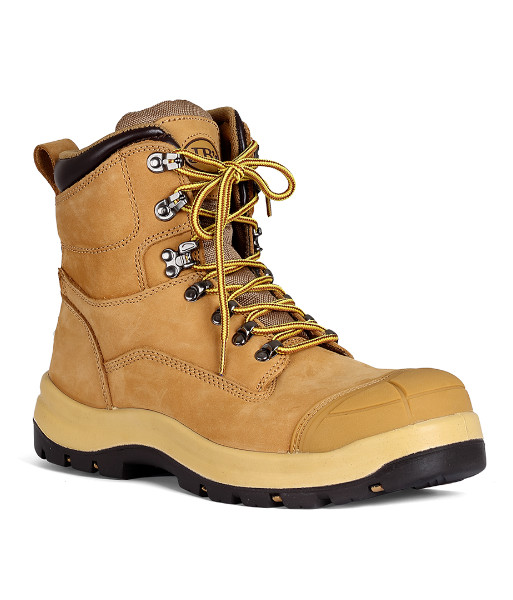 9F1 JB’s Roadtrain Zip Lace Up Safety Boot, Wheat, Sizes 3 to 14 (Half Sizes Available)