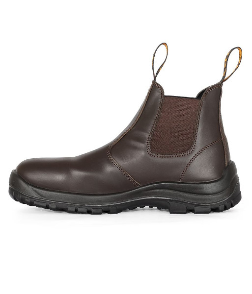 9F8 JB’s Traditional Soft Toe Elastic Sided Non-Safety Boot, Brown, Sizes 3 to 14 (Half Sizes Available)