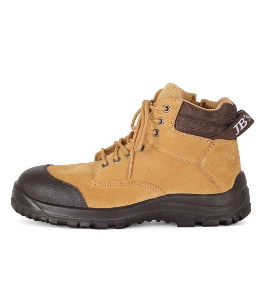 9F9 JB’s Steeler Zip Lace Up Safety Boot, Wheat, Sizes 3 to 14 (Half Sizes Available)