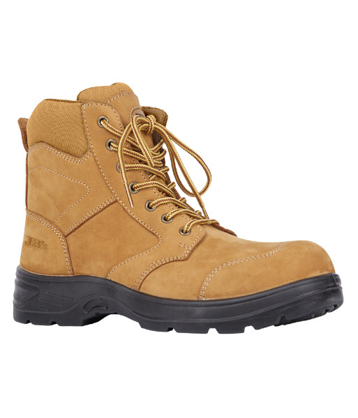 9G8 JB’s Composite Toe 5” Zip Lace Up Safety Boot, Wheat, Sizes 6 to 14 (Half Sizes Available)