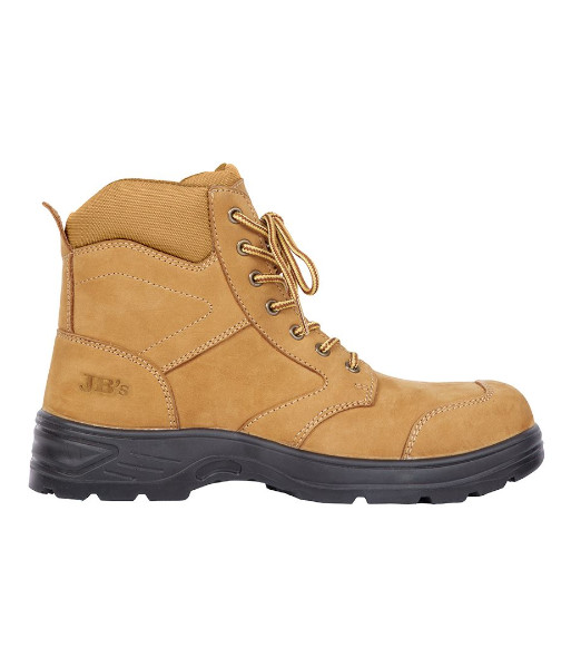 9G8 JB’s Composite Toe 5” Zip Lace Up Safety Boot, Wheat, Sizes 6 to 14 (Half Sizes Available)