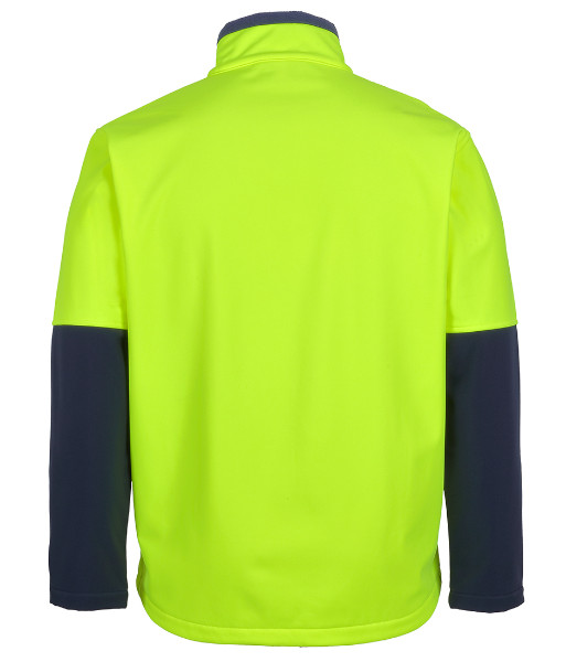 6HRJ JB’s Hi Vis Day Only Water Resistance Three Layer Softshell Jacket, Lime/Navy, Sizes 2XS to 5XL