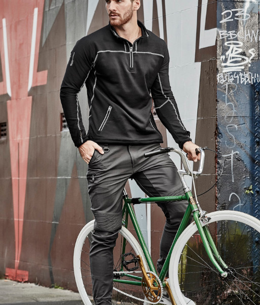 ZP340 Syzmik Mens Streetworx Stretch Pant – Cuffed, Black, Sizes 72 to 127