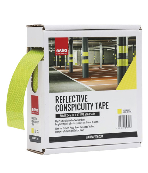 SI-RT-FL Esko Conspicuity Tape, ECE 104 Certified, Fluoro Lime, 50mm x 45.7m