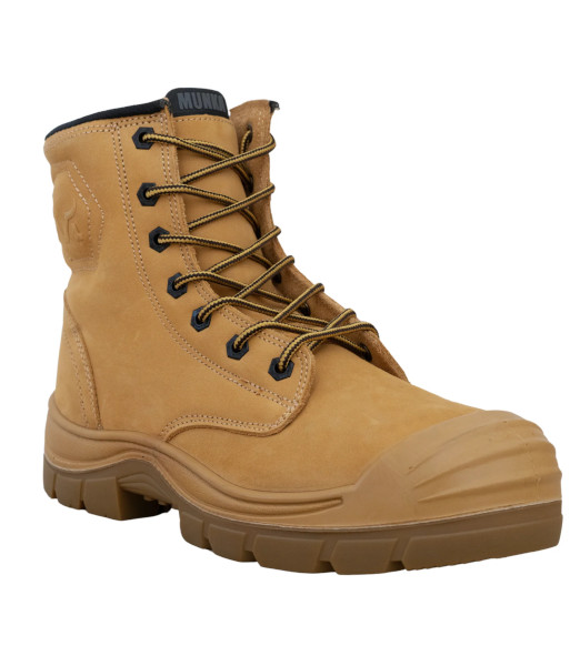 MFMW23102 Munka Taurus Zip Sided Steel Toe Safety Boot, Wheat, Sizes UK4 to UK16