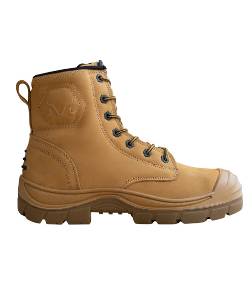 MFMW23102 Munka Taurus Zip Sided Steel Toe Safety Boot, Wheat, Sizes UK4 to UK16