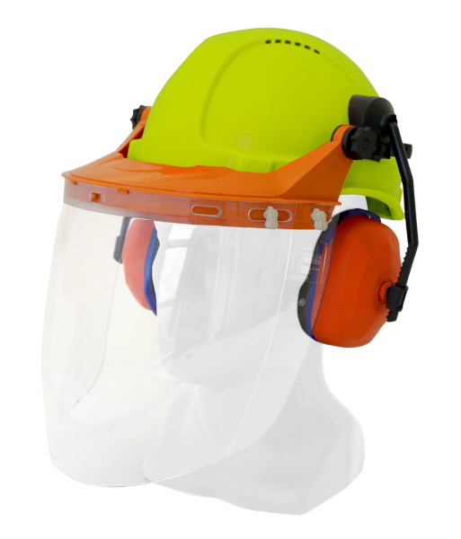 TN1R-VC Esko Tuff-Nut Ratchet Hard Hat Visor Combo, Neon Yellow