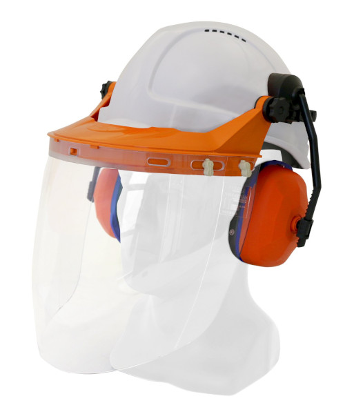 TN1R-VC Esko Tuff-Nut Ratchet Hard Hat Visor Combo, White