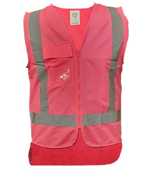 AVEST306 Esko Hi Vis Day/Night Fire Warden Vest, Pink, Sizes S to 8XL