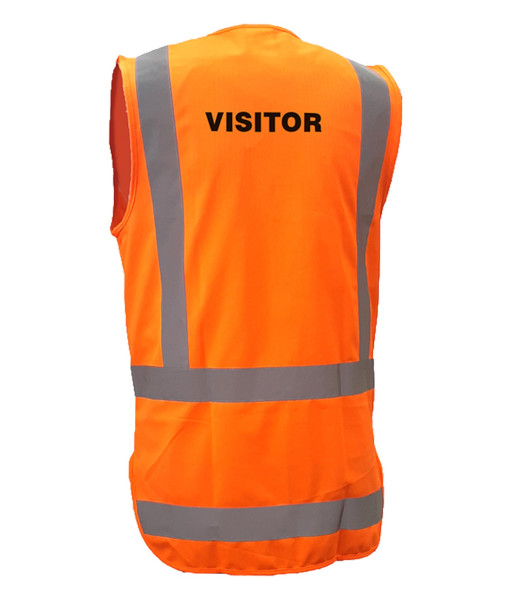 AVEST307 Esko Hi Vis Day/Night Visitor Vest, Orange, Sizes S to 8XL