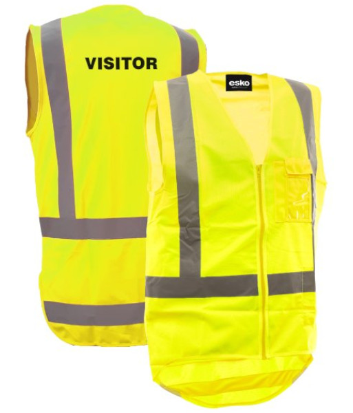 AVEST307 Esko Hi Vis Day/Night Visitor Vest, Yellow, Sizes S to 8XL