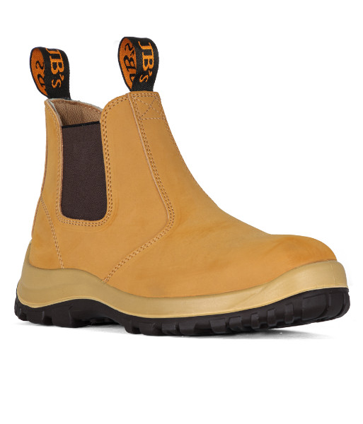 9F8 JB’s Traditional Soft Toe Elastic Sided Non-Safety Boot, Wheat, Sizes 3 to 14 (Half Sizes Available)