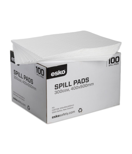 PSK9221 Esko Absorbent Pad, Oil/Fuel, Bulk Carton of 100