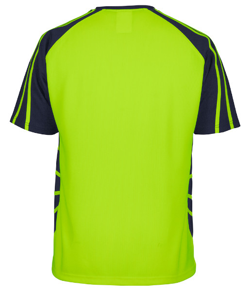 6HST JB’s Hi-Vis Spider T-Shirt, Lime/Navy, Sizes XS to 5XL