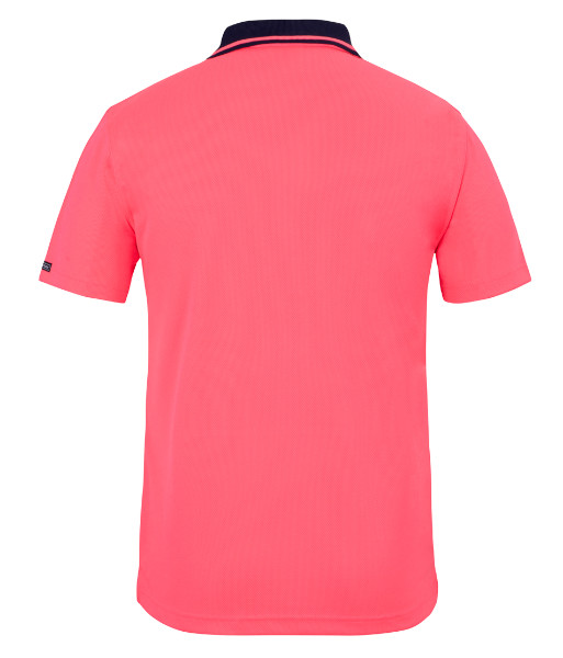 6HVNC JB’s Hi Vis Non Cuff Traditional Polo, HV Pink/Navy, Sizes 2XS to 5XL