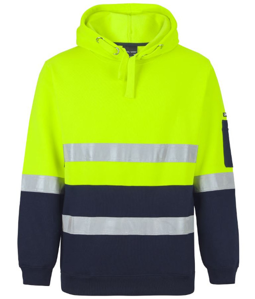 6DPOH JB’s Hi-Vis Day/Night Pull Over Hoodie, Lime/Navy, Sizes 2XS to 5XL