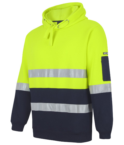 6DPOH JB’s Hi-Vis Day/Night Pull Over Hoodie, Lime/Navy, Sizes 2XS to 5XL