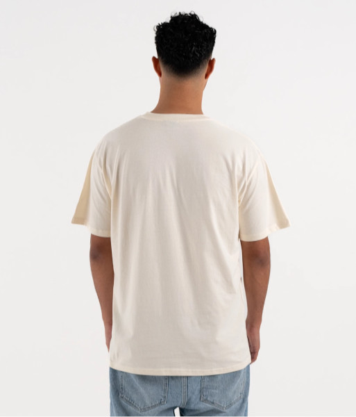T101 Cloke Mens Outline T-Shirt, Ivory, Sizes S to 5XL