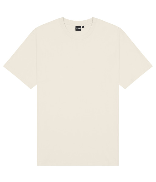 T101 Cloke Mens Outline T-Shirt, Ivory, Sizes S to 5XL