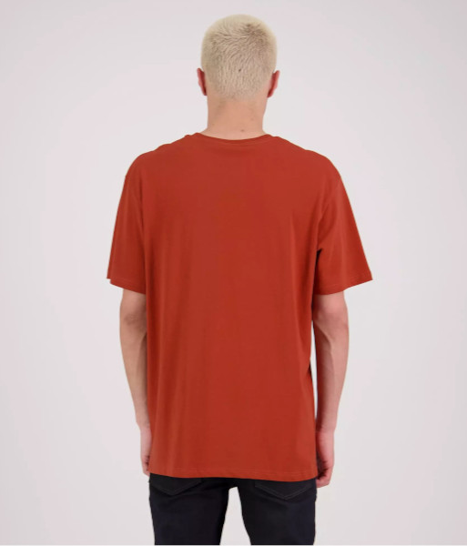 T101 Cloke Mens Outline T-Shirt, Rust, Sizes S to 5XL