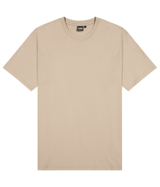 T101 Cloke Mens Outline T-Shirt, Tan, Sizes S to 5XL