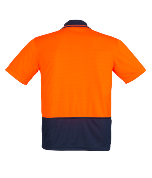 ZH231 Syzmik Unisex Hi Vis Basic Short Sleeve Polo, Orange/Navy, Sizes 2XS to 7XL