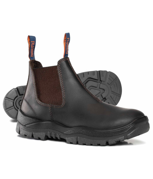 M240090 Esko Mongrel Oil Kip Leather Slip On Steel Toe Safety Boot, Claret, Sizes 5 to 14 (Half Sizes Available)