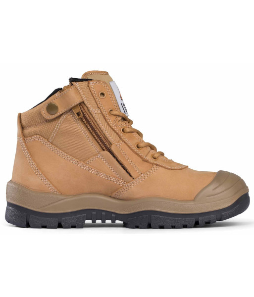 M461050 Esko Mongrel Low Zip Sided Scuff Cap Steel Toe Safety Boot, Wheat, Sizes 5 to 14 (Half Sizes Available)