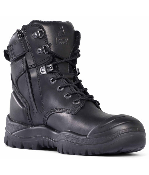 M561020 Esko Mongrel High Zip Sided Scuff Cap Steel Toe Safety Boot, Black Sizes 5 to 13