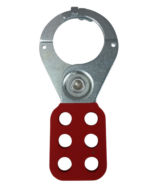 VLH702-6-38 Caution IN2SAFE Steel Lockout Hasp with Anti-Twist Hooks – 6 Locks – 38mm