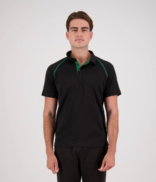 XTP Cloke Short Sleeve XT Performance Polo, Black/Kelly, Sizes S to 5XL
