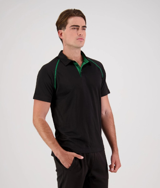 XTP Cloke Short Sleeve XT Performance Polo, Black/Kelly, Sizes S to 5XL
