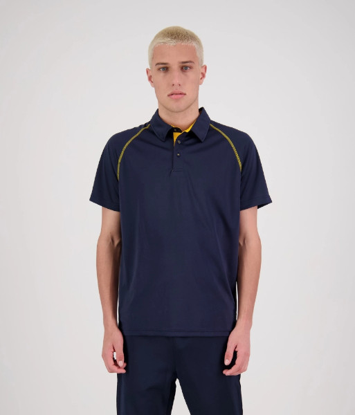 XTP Cloke Short Sleeve XT Performance Polo, Navy/Gold, Sizes S to 5XL
