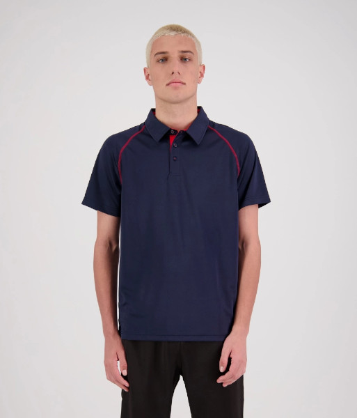 XTP Cloke Short Sleeve XT Performance Polo, Navy/Red, Sizes S to 5XL