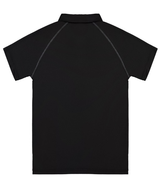 XTPK Cloke Kids Short Sleeve XT Performance Polo, Black/Grey, Sizes 6 to 14
