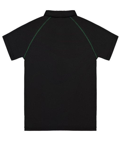 XTPK Cloke Kids Short Sleeve XT Performance Polo, Black/Kelly, Sizes 6 to 14