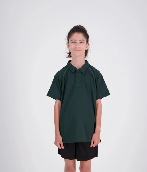 XTPK Cloke Kids Short Sleeve XT Performance Polo, Bottle, Sizes 6 to 14