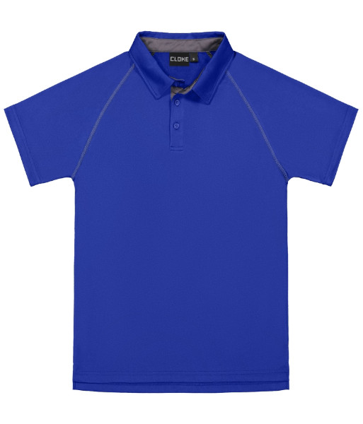 XTPK Cloke Kids Short Sleeve XT Performance Polo, Deep Royal, Sizes 6 to 14