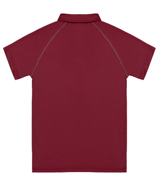 XTPK Cloke Kids Short Sleeve XT Performance Polo, Maroon, Sizes 6 to 14