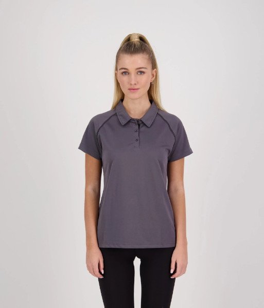 XTW Cloke Womens Short Sleeve XT Performance Polo, Dark Grey, Sizes 8 to 22