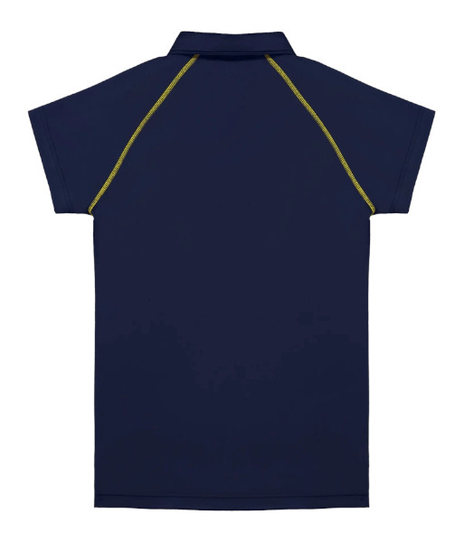 XTW Cloke Womens Short Sleeve XT Performance Polo, Navy/Gold, Sizes 8 to 22