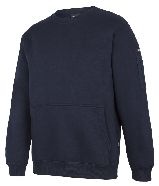6CCF JB’s 350 Premium Trade Crew Neck Fleece, Navy/Navy, Sizes 2XS to 5XL
